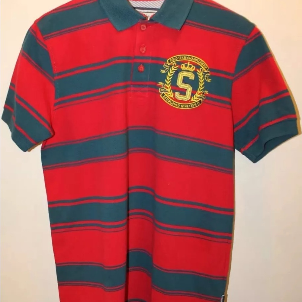 Santa Barbara Polo & Racquet Club Since 1910 USA Stripe Red T-Shirt Men Medium